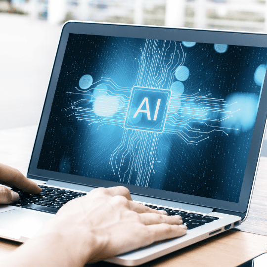AI and SEO - person working on computer