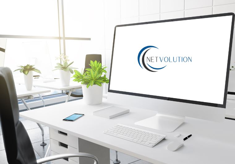 Top Tips for Optimizing Content for SEO (With Checklist) | Computer with Netvolution logo | Netvolution