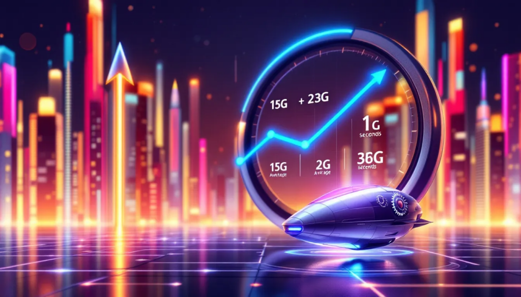 An illustration depicting website page load times, emphasizing the importance of quick loading.