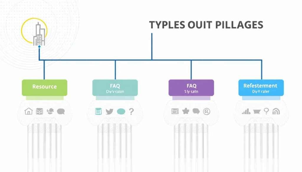 Examples of different types of pillar pages.