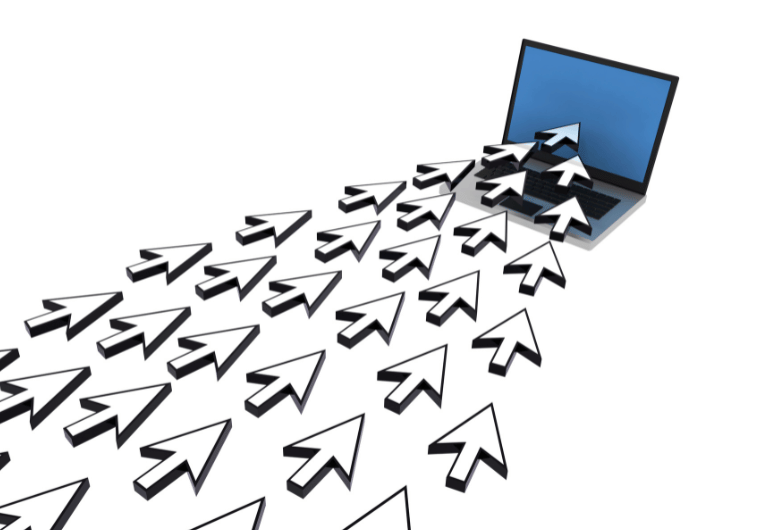 The Hidden SEO Opportunities in Your Website’s Footer | Netvolution | Arrows pointing to a computer screen